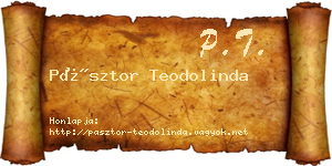 Pásztor Teodolinda névjegykártya